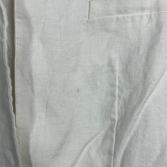 Joie Blazer Jacket Womens 8 White Linen Long Sleeves Collared Pockets Career - Picture 5 of 12